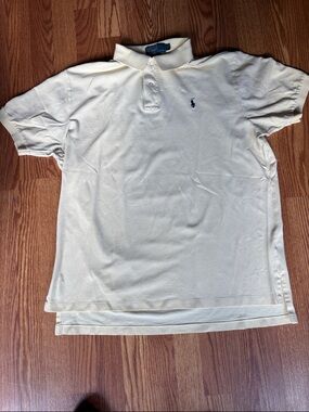 Polo by Ralph Lauren Men's Pale Yellow Short-Sleeve Polo